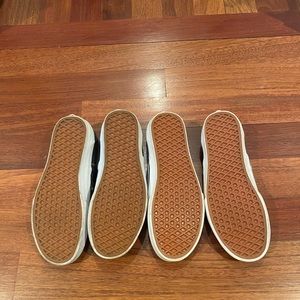 Vans Slip Ons. 2 pairs. Same size.